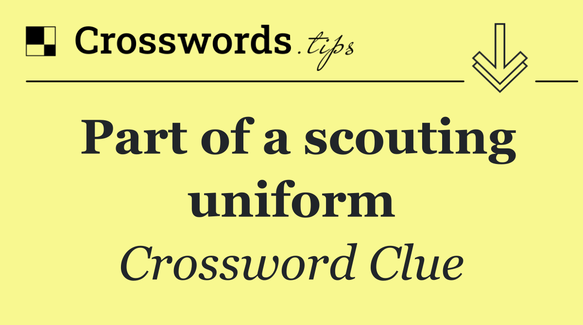 Part of a scouting uniform