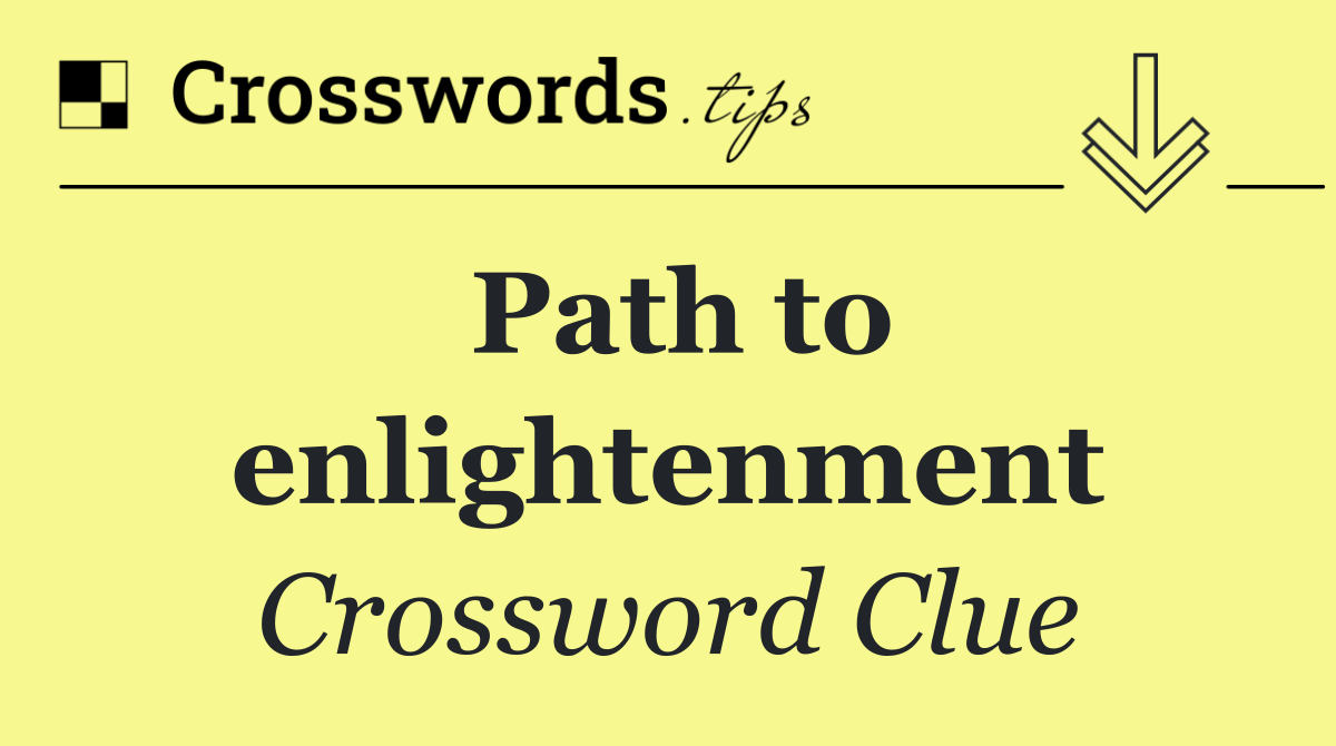 Path to enlightenment