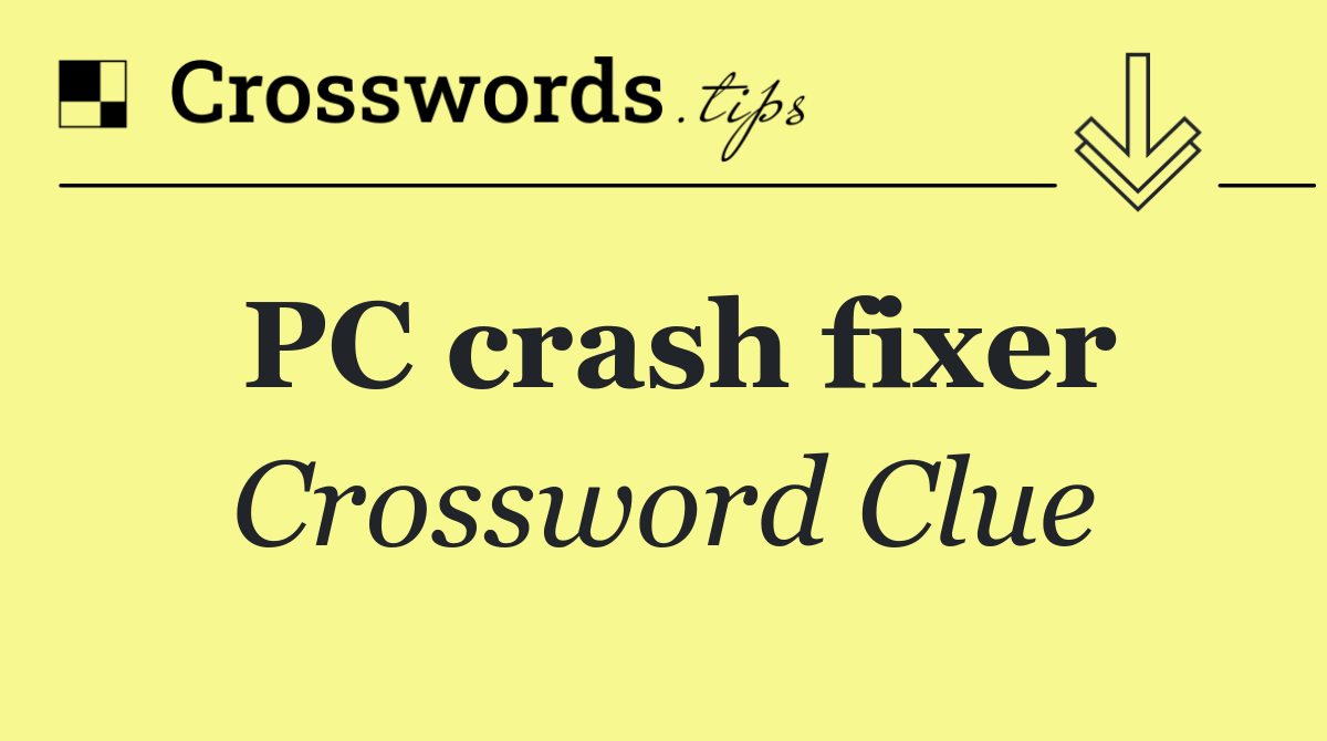 PC crash fixer