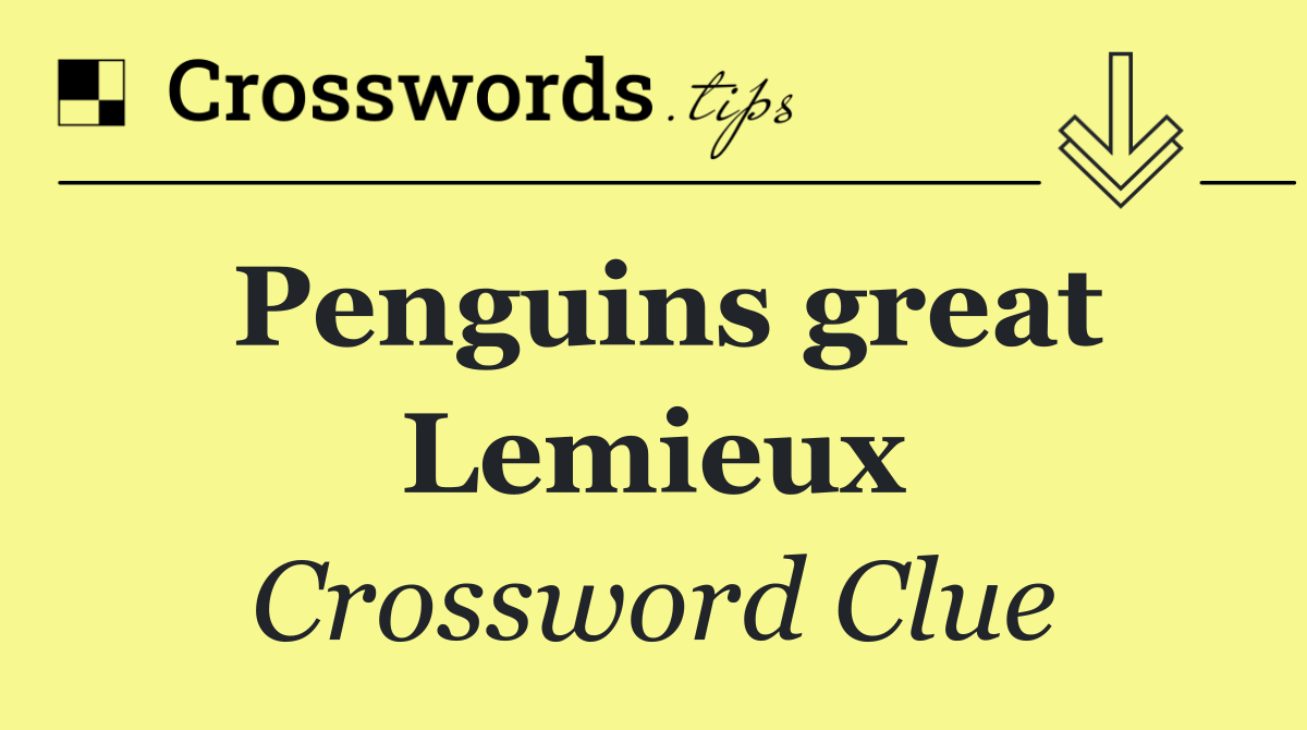 Penguins great Lemieux