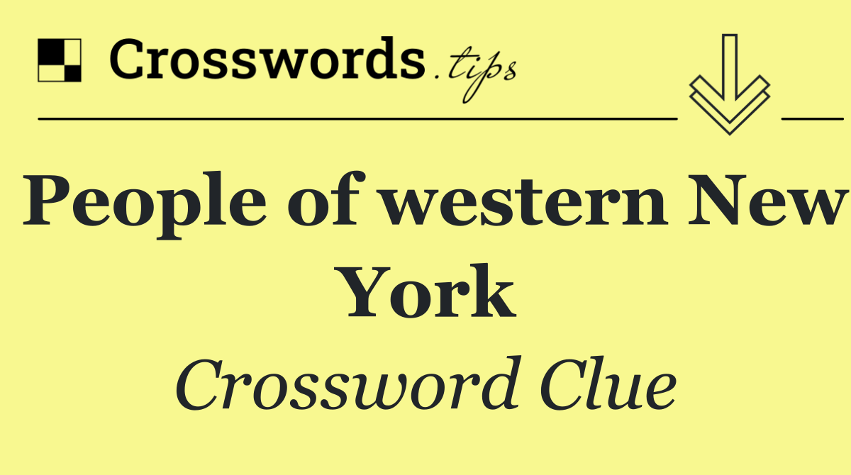 People of western New York