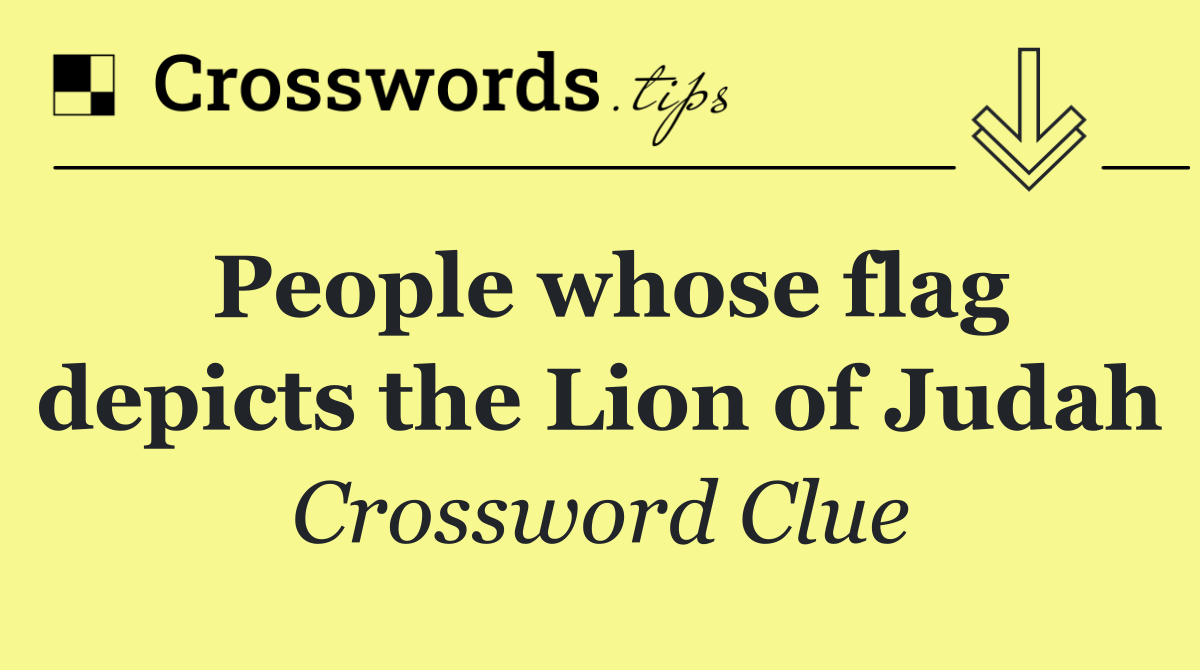 People whose flag depicts the Lion of Judah
