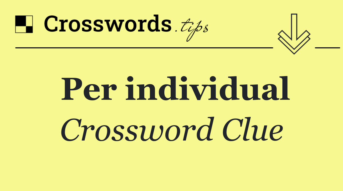 Per individual