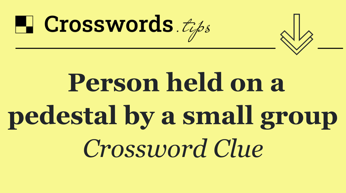 Person held on a pedestal by a small group