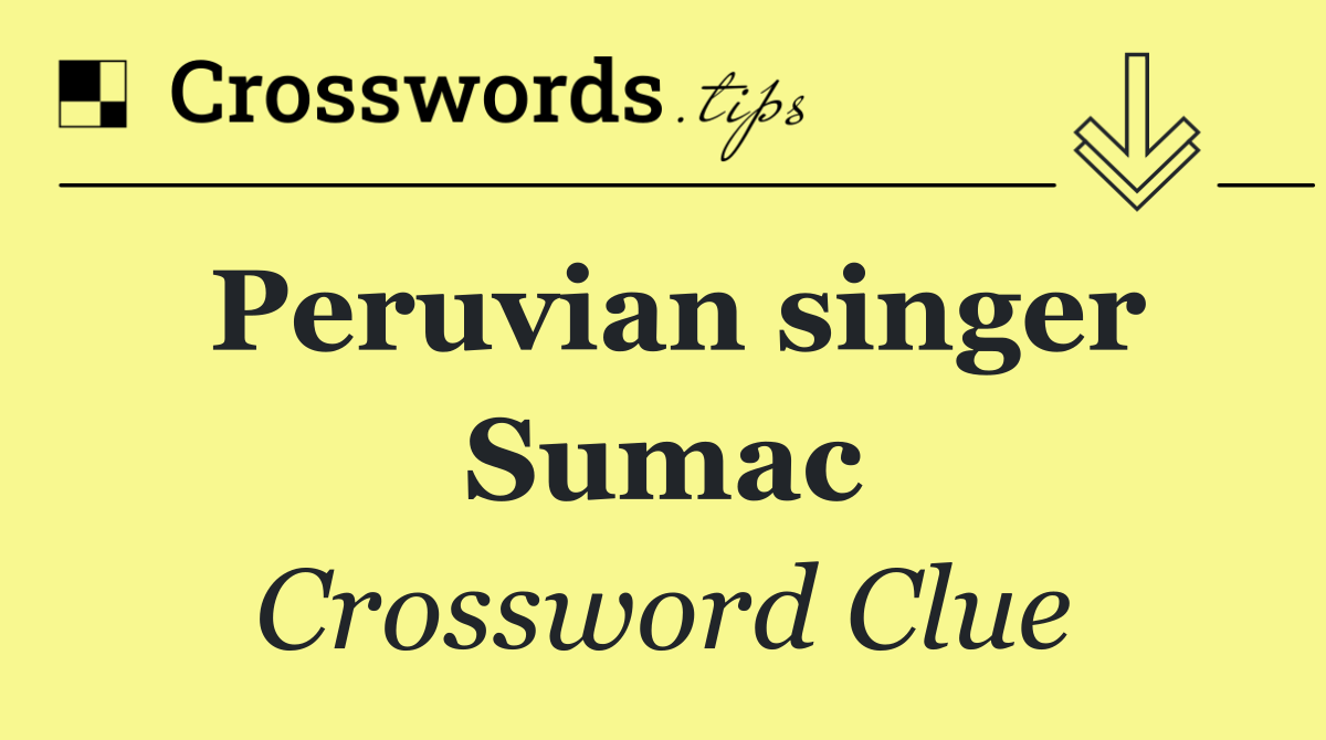 Peruvian singer Sumac