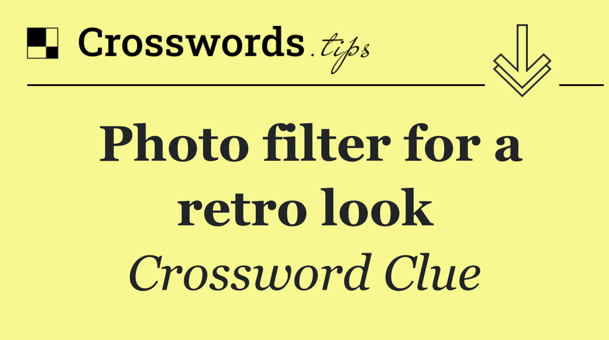 Photo filter for a retro look