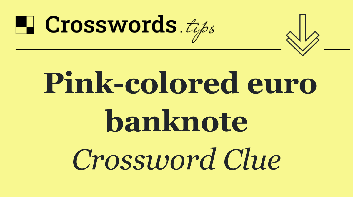 Pink colored euro banknote