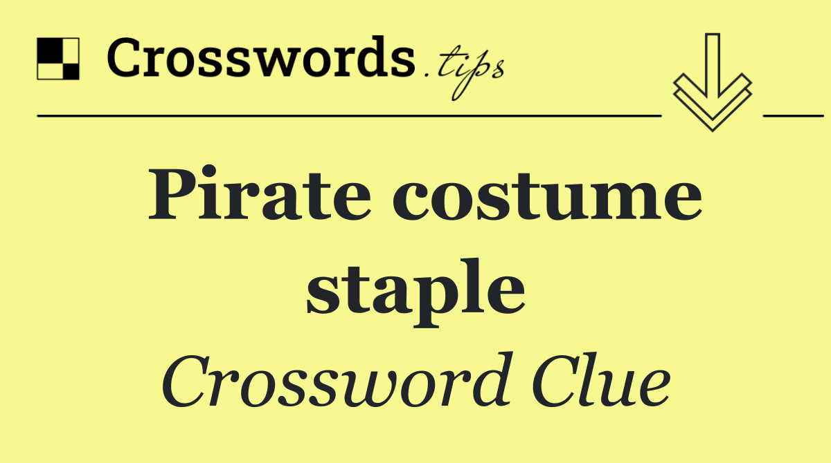 Pirate costume staple