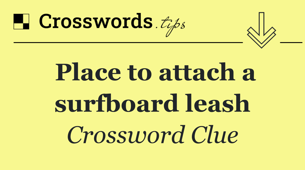 Place to attach a surfboard leash