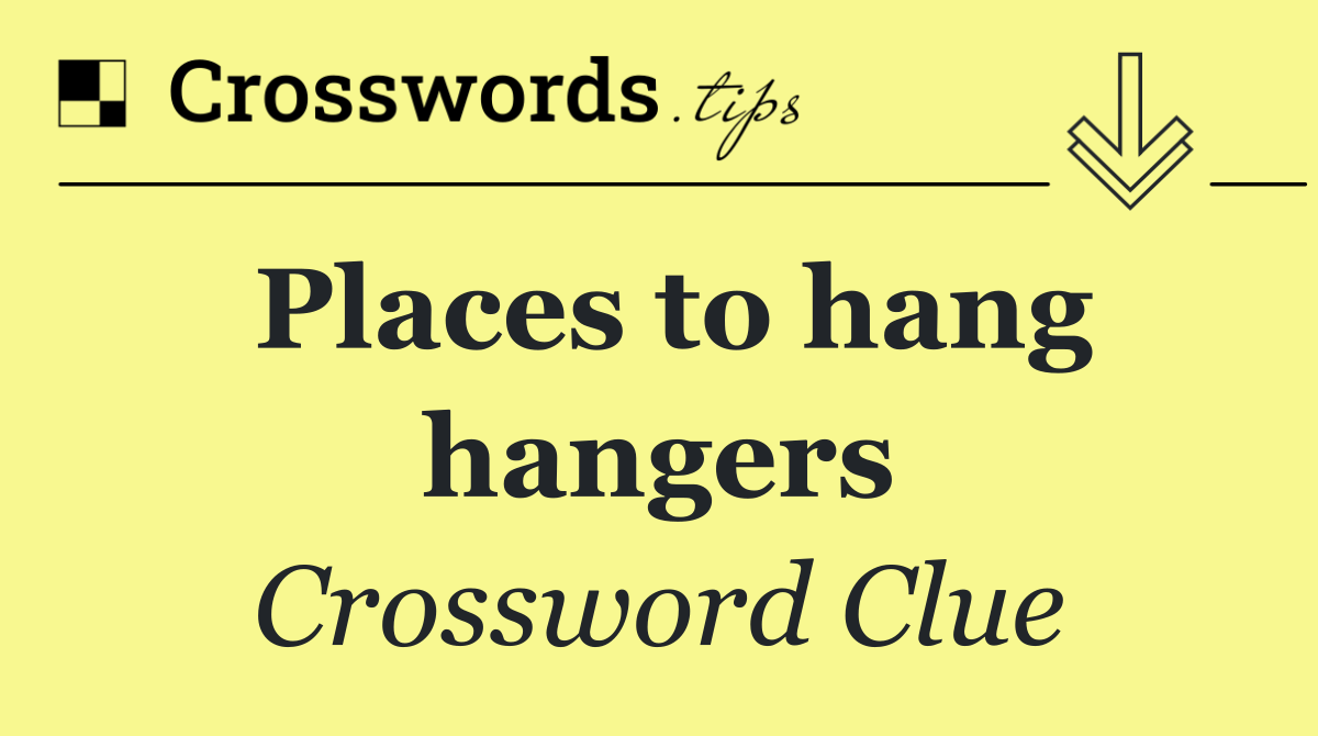 Places to hang hangers
