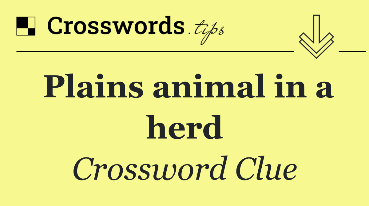 Plains animal in a herd