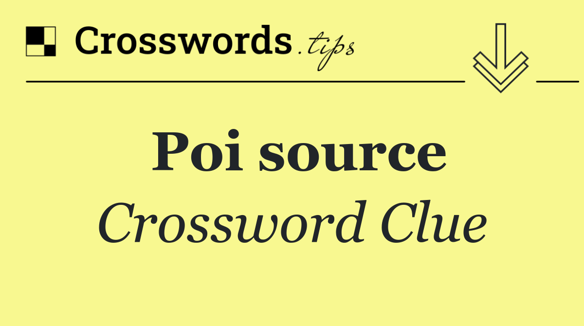 Poi source