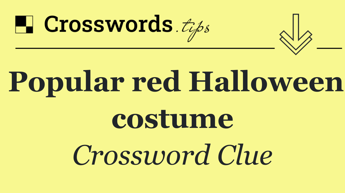 Popular red Halloween costume