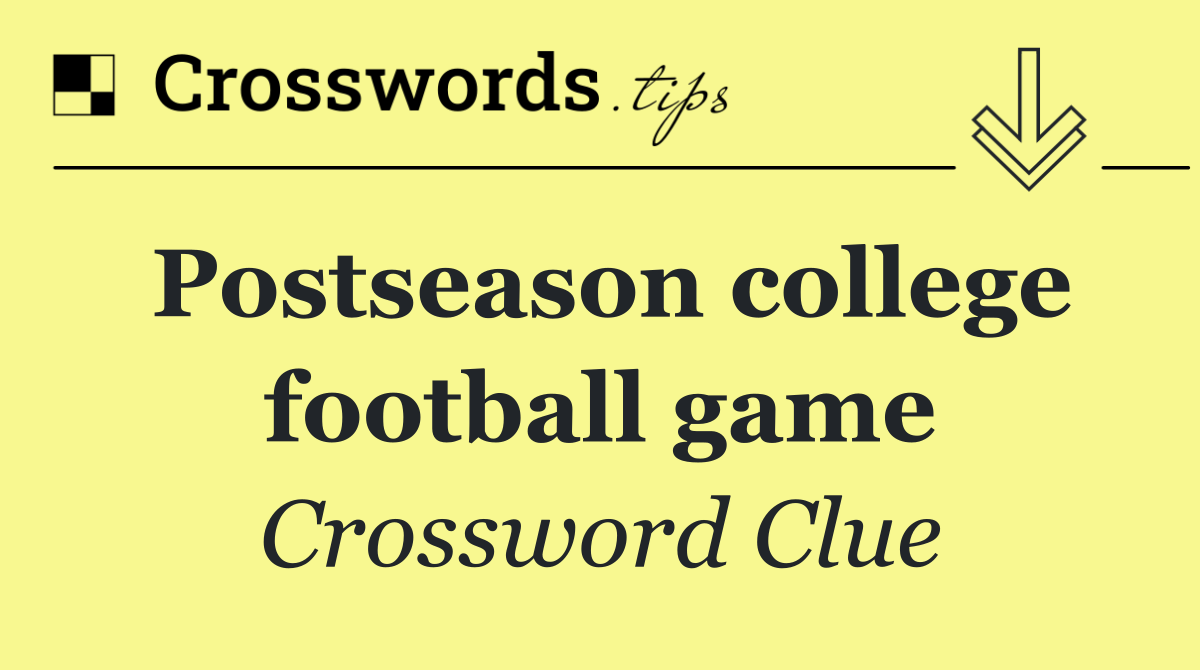 Postseason college football game