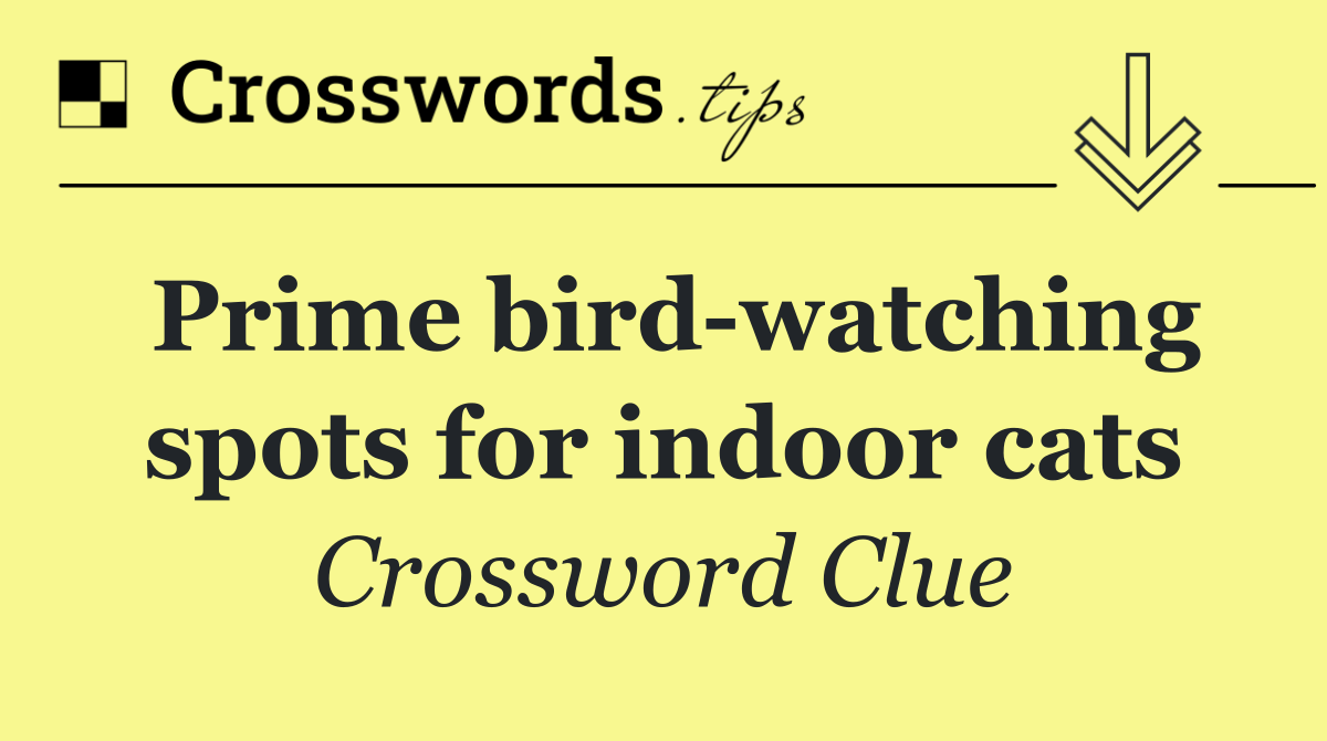 Prime bird watching spots for indoor cats