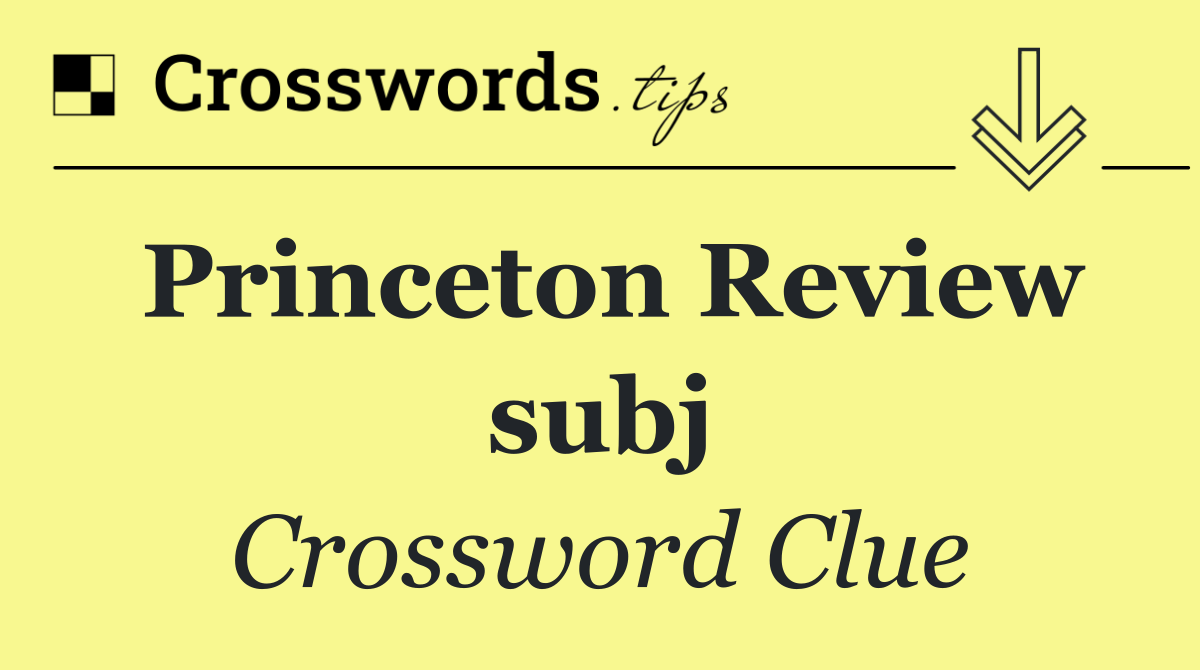 Princeton Review subj