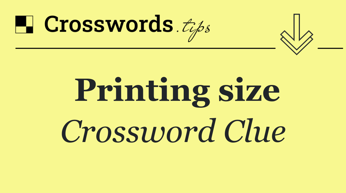 Printing size