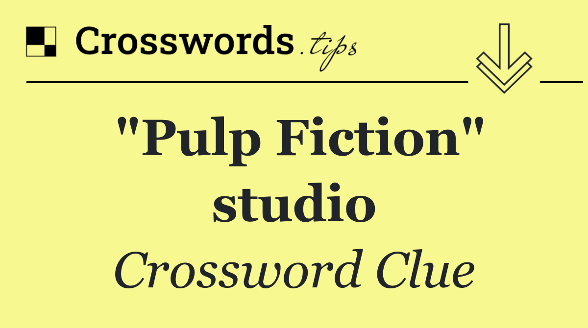 "Pulp Fiction" studio