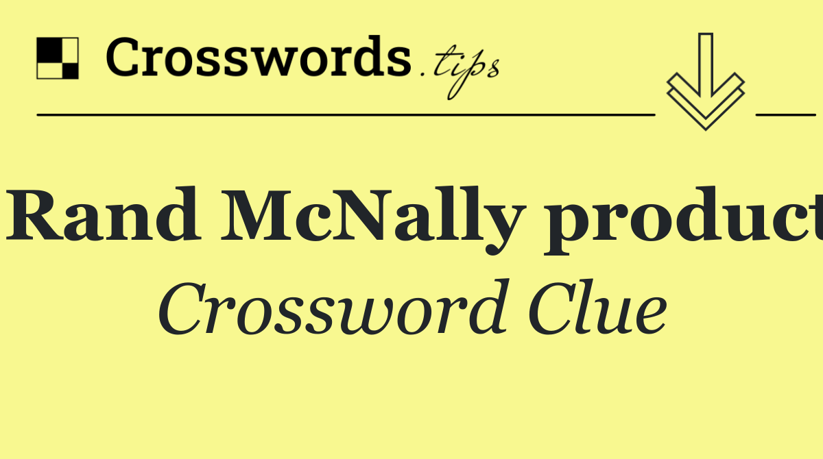 Rand McNally product