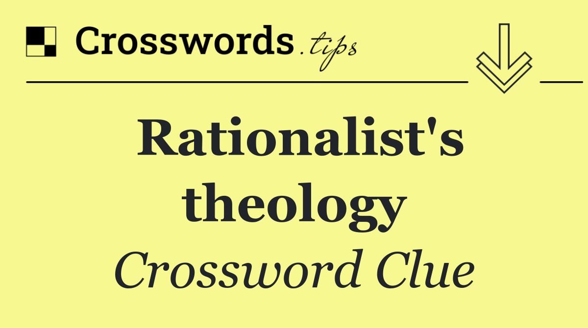 Rationalist's theology