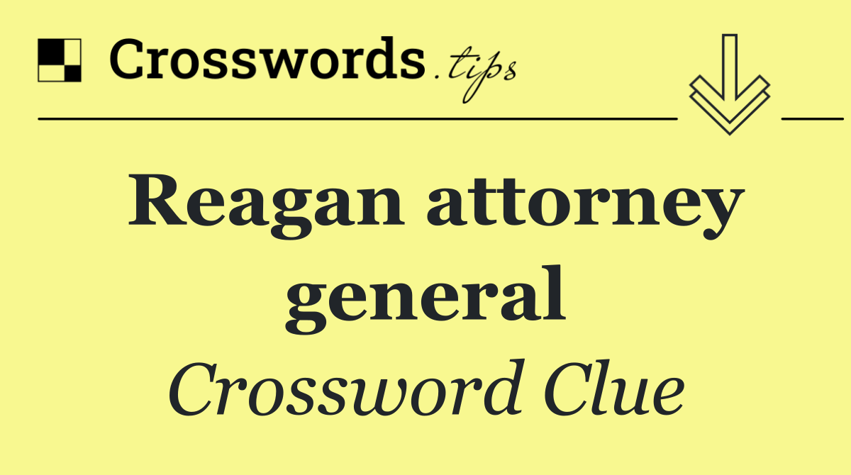 Reagan attorney general