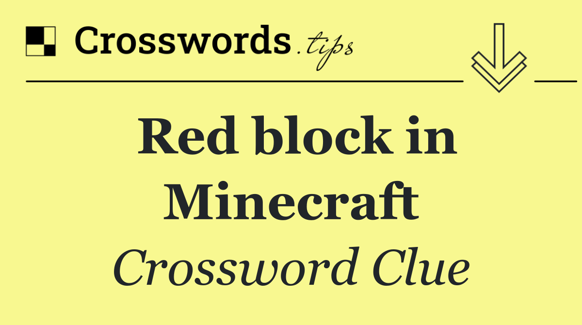 Red block in Minecraft