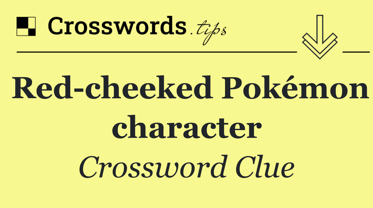Red cheeked Pokémon character