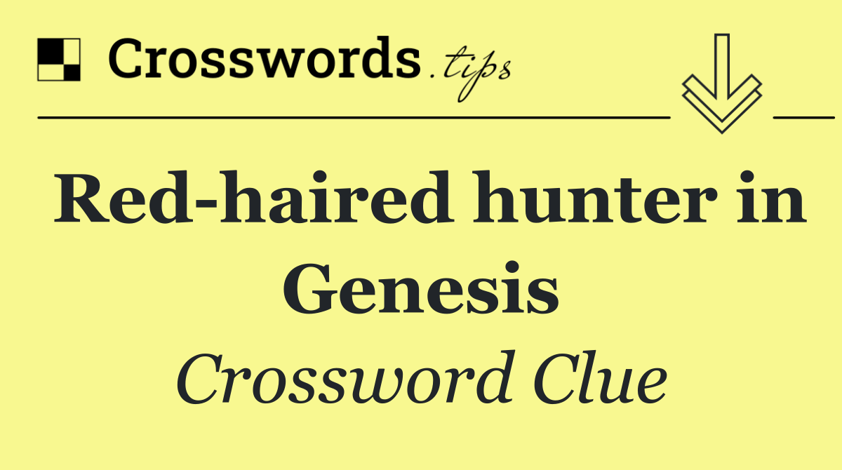 Red haired hunter in Genesis
