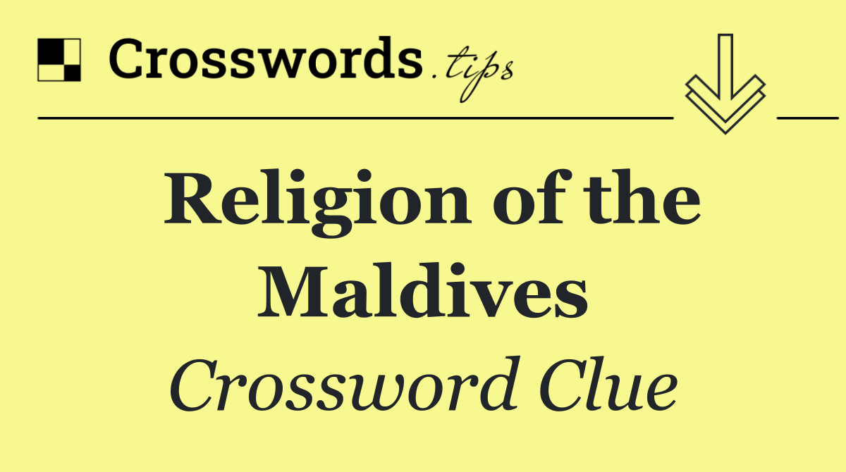 Religion of the Maldives