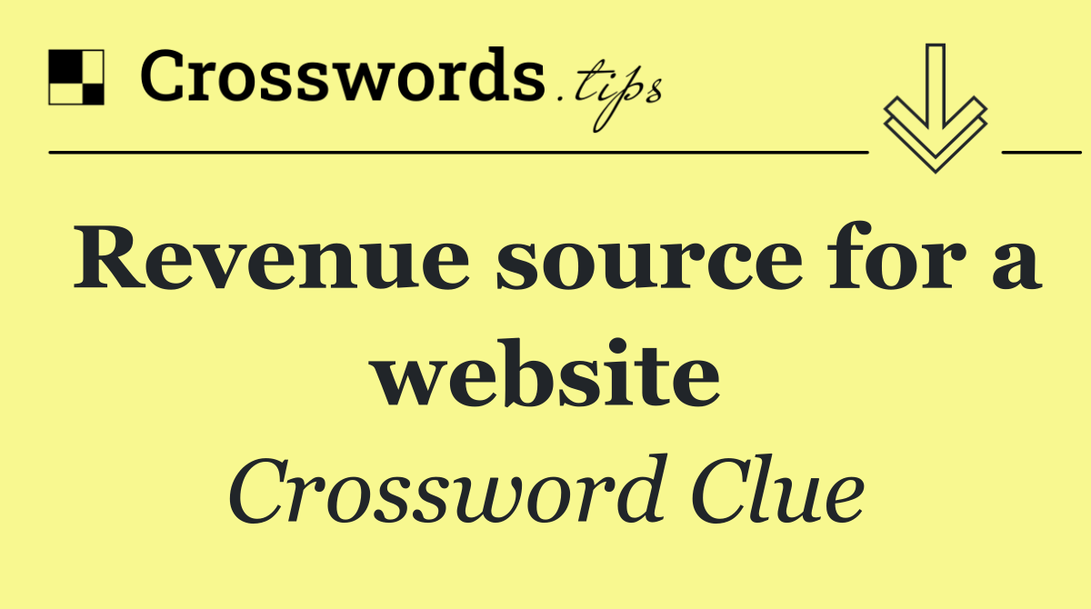 Revenue source for a website