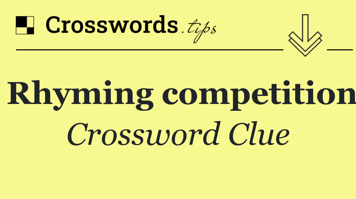 Rhyming competition