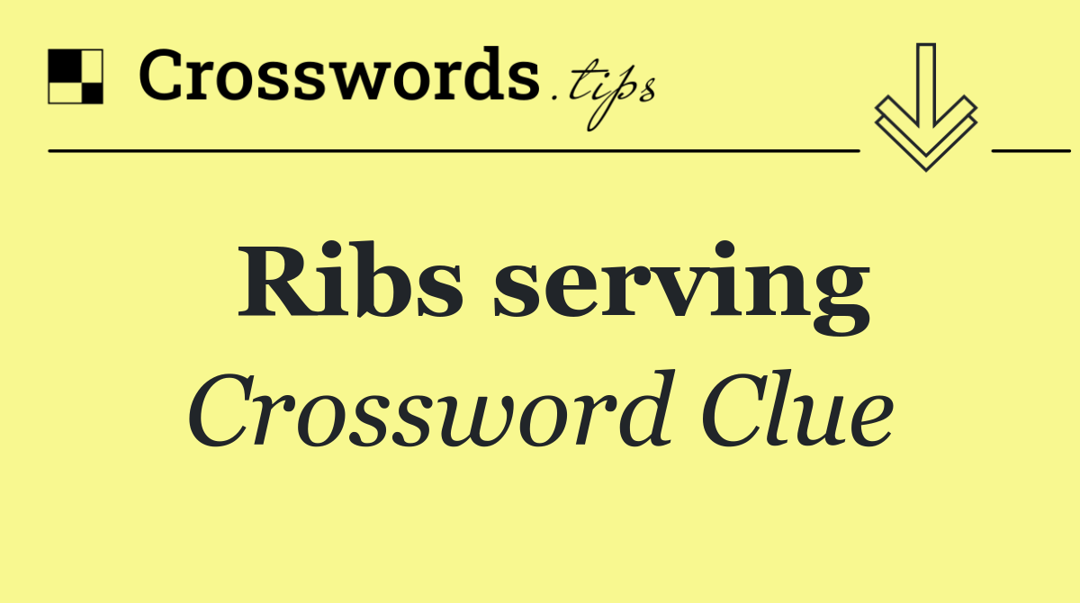 Ribs serving