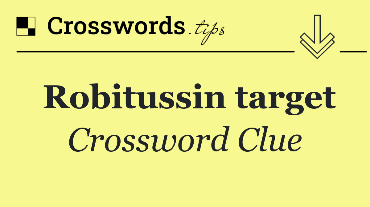 Robitussin target