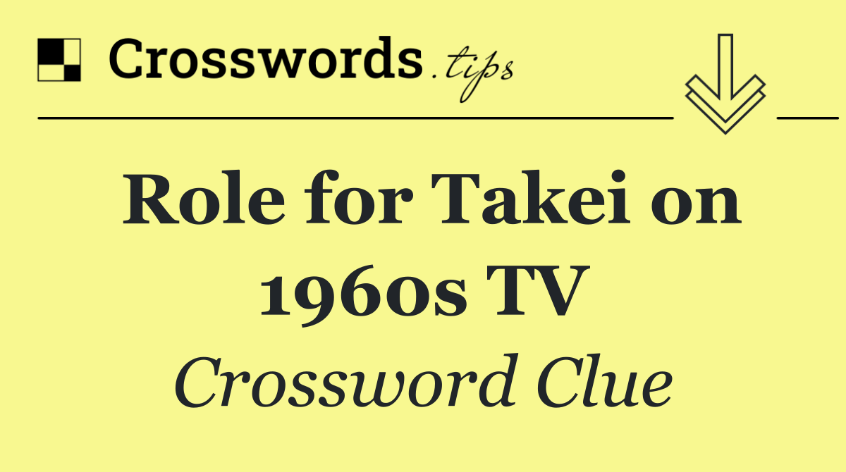 Role for Takei on 1960s TV