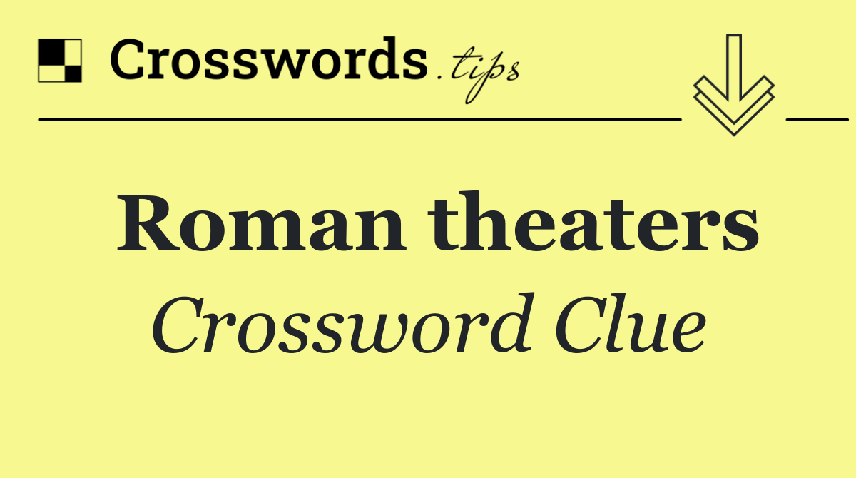 Roman theaters