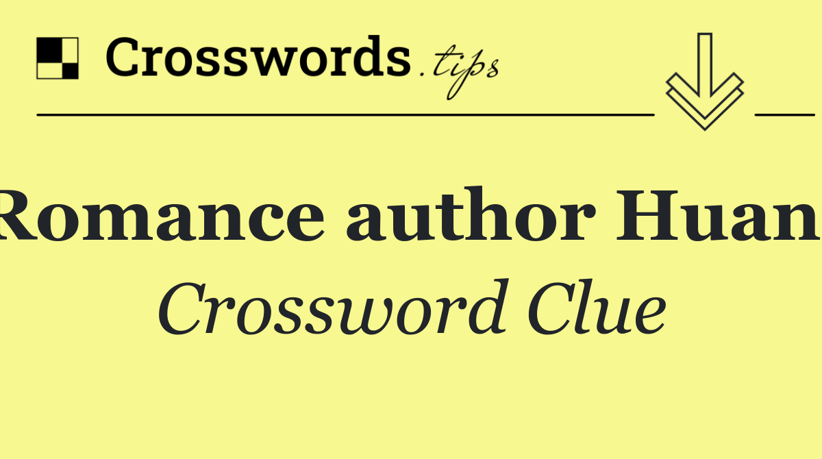 Romance author Huang