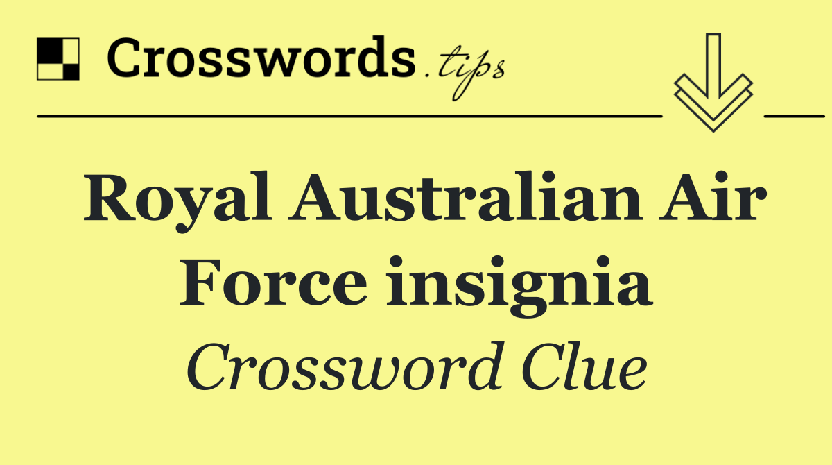 Royal Australian Air Force insignia