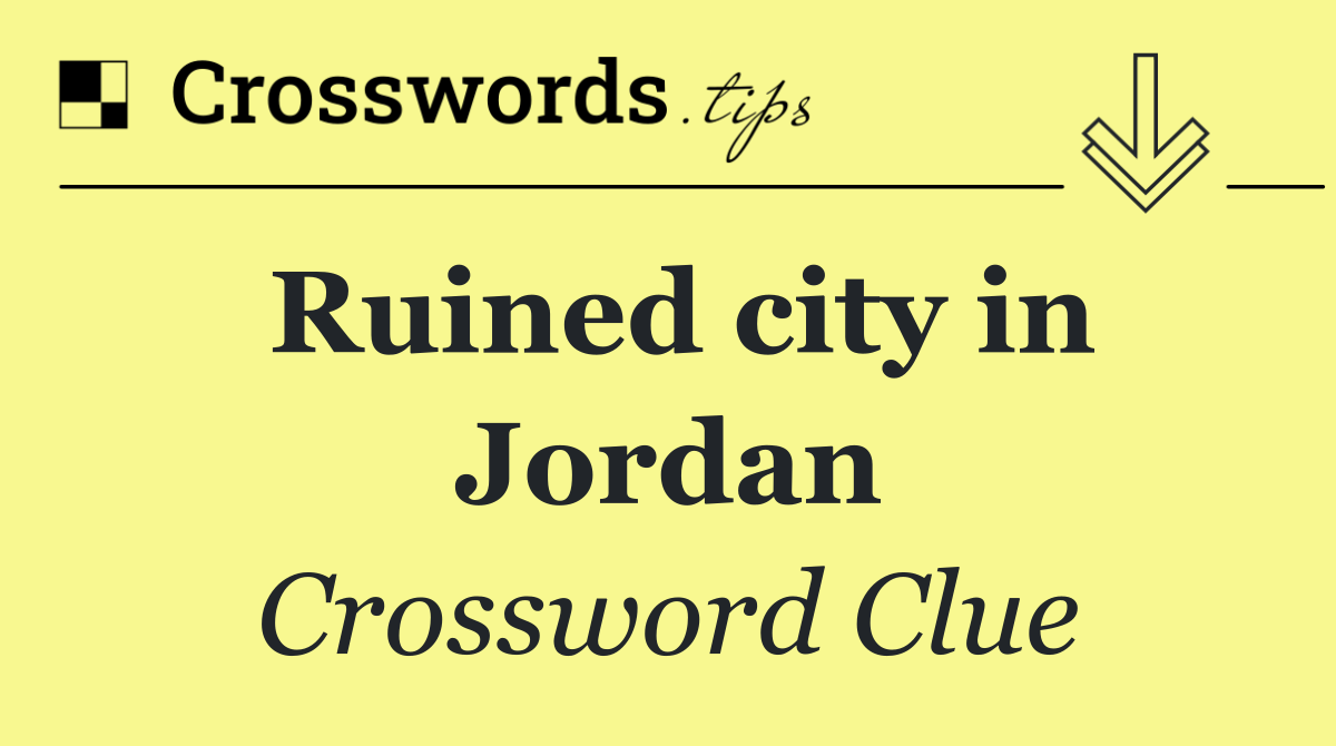 Ruined city in Jordan