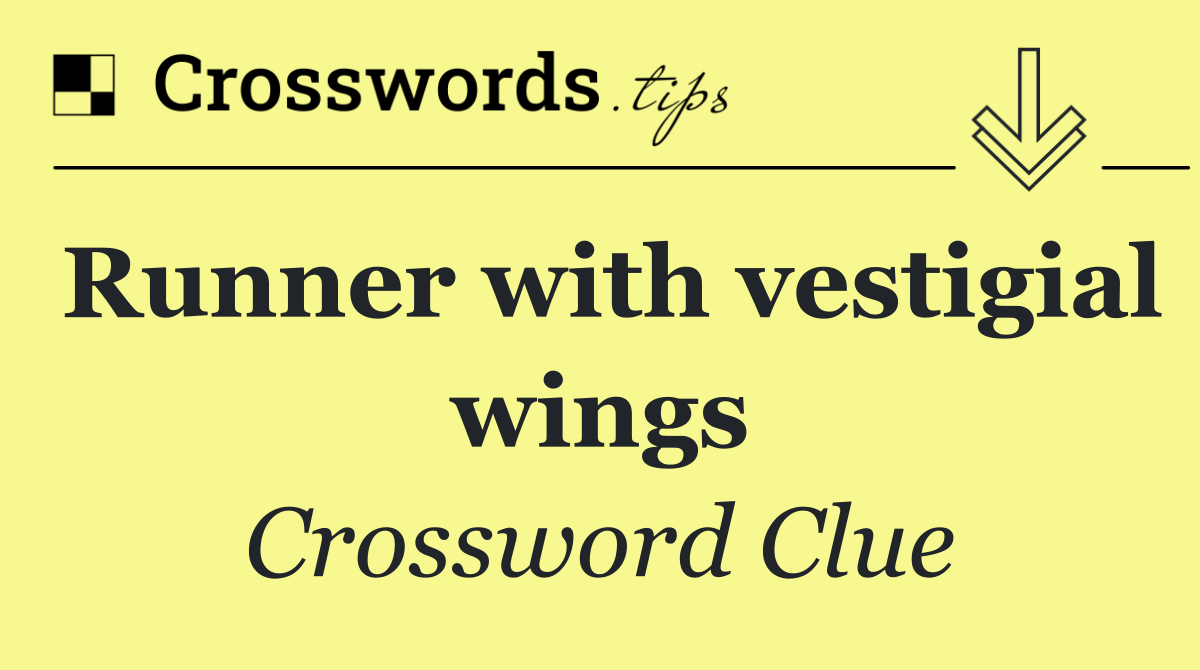 Runner with vestigial wings