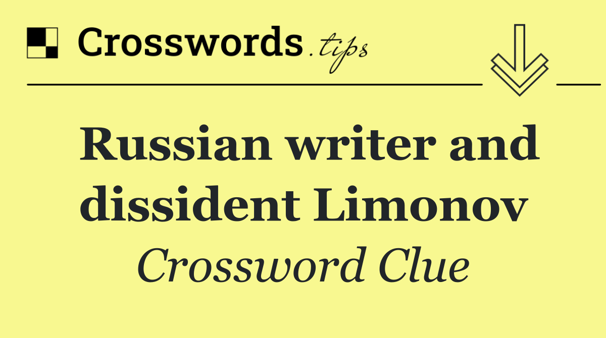 Russian writer and dissident Limonov