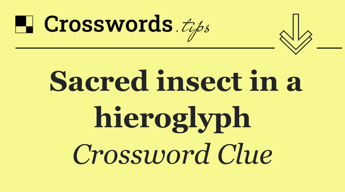 Sacred insect in a hieroglyph