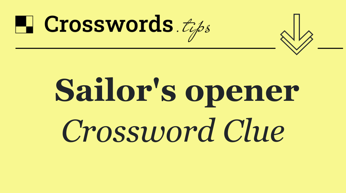Sailor's opener