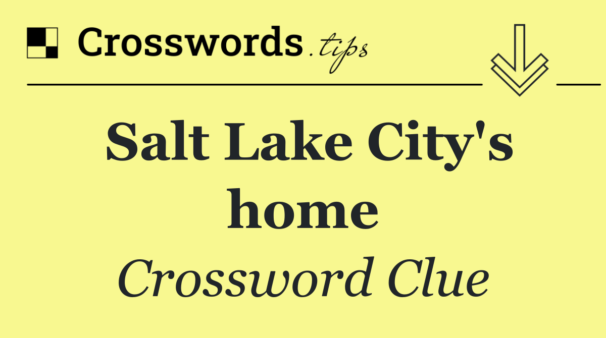 Salt Lake City's home