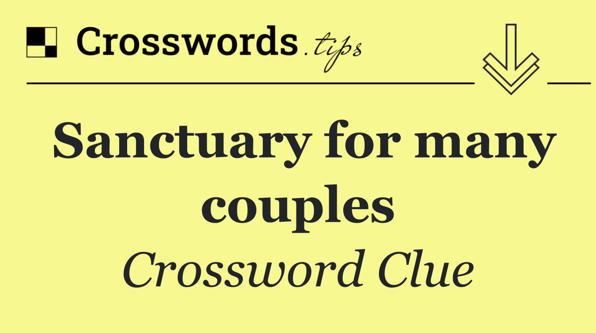 Sanctuary for many couples