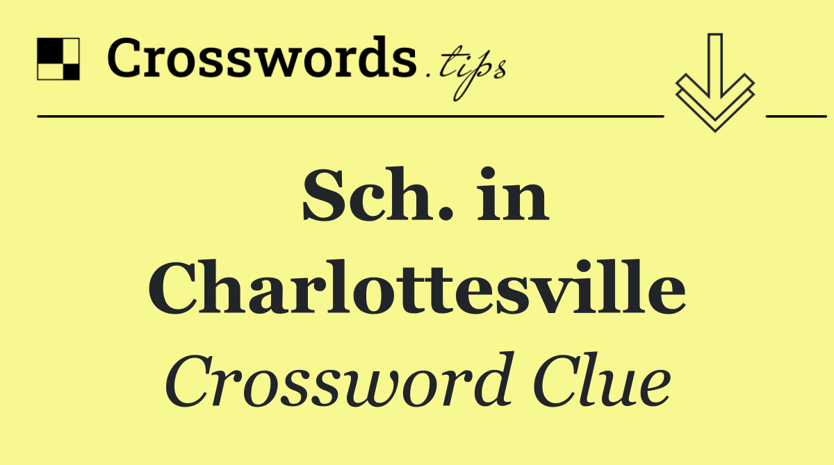 Sch. in Charlottesville