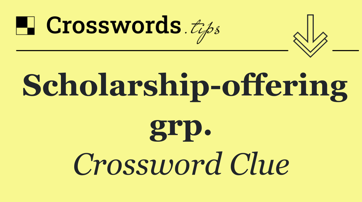 Scholarship offering grp.