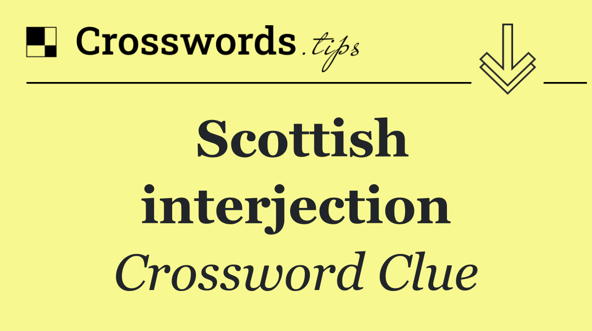 Scottish interjection