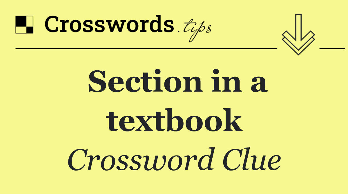 Section in a textbook