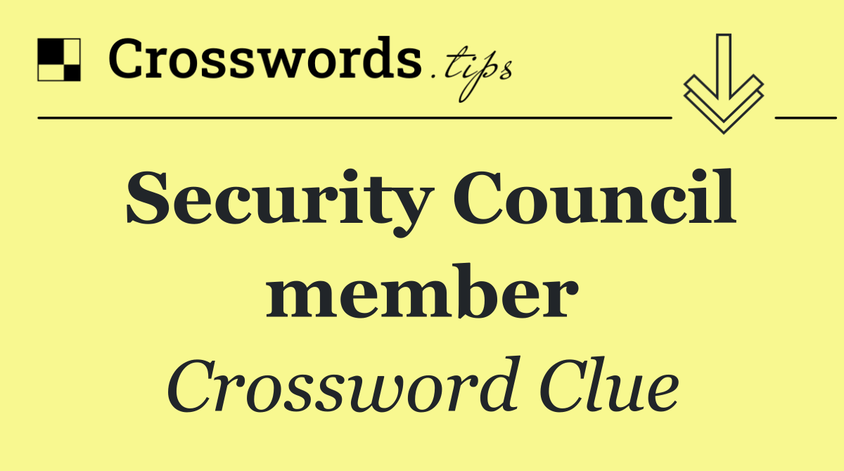 Security Council member