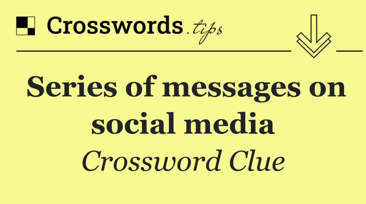 Series of messages on social media